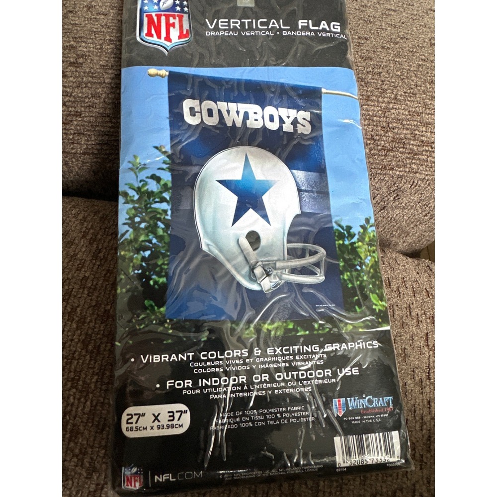 Dallas Cowboys Vertical Flag WinCraft 27x37 Indoor Outdoor Banner New